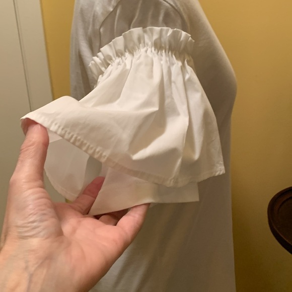 Imperial White Ruffled Sleeve T-Shirt - Chic Puff Sleeves! - Picture 9 of 12